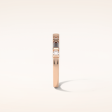 0.42 Baguette & Round Shaped Moissanite Seven Stone Wedding Band