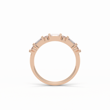 0.42 TCW Baguette and Round Shaped Wedding Band 21