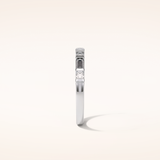 0.42 Baguette & Round Shaped Moissanite Seven Stone Wedding Band