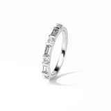 0.42 TCW Baguette and Round Shaped Wedding Band 6