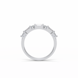 0.42 TCW Baguette and Round Shaped Wedding Band 7