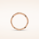 0.16 Round Shaped Moissanite Twisted Shank Wedding Band