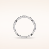 0.16 Round Shaped Moissanite Twisted Shank Wedding Band