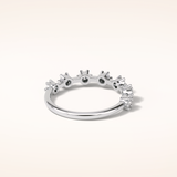 0.49 Round Shaped Moissanite Seven Stone Wedding Band