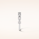 0.49 Round Shaped Moissanite Seven Stone Wedding Band