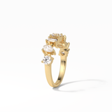 1.4 TCW Pear, Baguette & Round Shaped Wedding Band 11