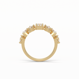 1.4 TCW Pear, Baguette & Round Shaped Wedding Band 9