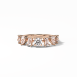 1.4 TCW Pear, Baguette & Round Shaped Wedding Band 15