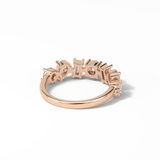 1.4 TCW Pear, Baguette & Round Shaped Wedding Band 16