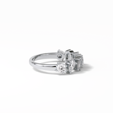1.4 TCW Pear, Baguette & Round Shaped Wedding Band 3