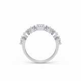 1.4 TCW Pear, Baguette & Round Shaped Wedding Band 12