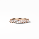 0.78 TCW Marquise Shaped Wedding Band 15