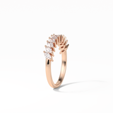 0.78 TCW Marquise Shaped Wedding Band 20
