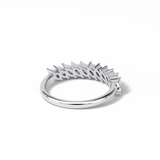 0.78 TCW Marquise Shaped Wedding Band 7
