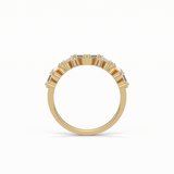 0.44 TCW Baguette and Round Shaped Wedding Band 12