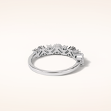 0.44 Baguette & Round Shaped Moissanite Half Eternity Wedding Band
