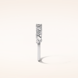 0.44 Baguette & Round Shaped Moissanite Half Eternity Wedding Band