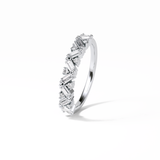 0.44 TCW Baguette and Round Shaped Wedding Band 4