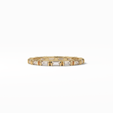 0.66 TCW Baguette Shaped Wedding Band 11