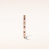 0.66 Baguette Shaped Moissanite Half Eternity Wedding Band