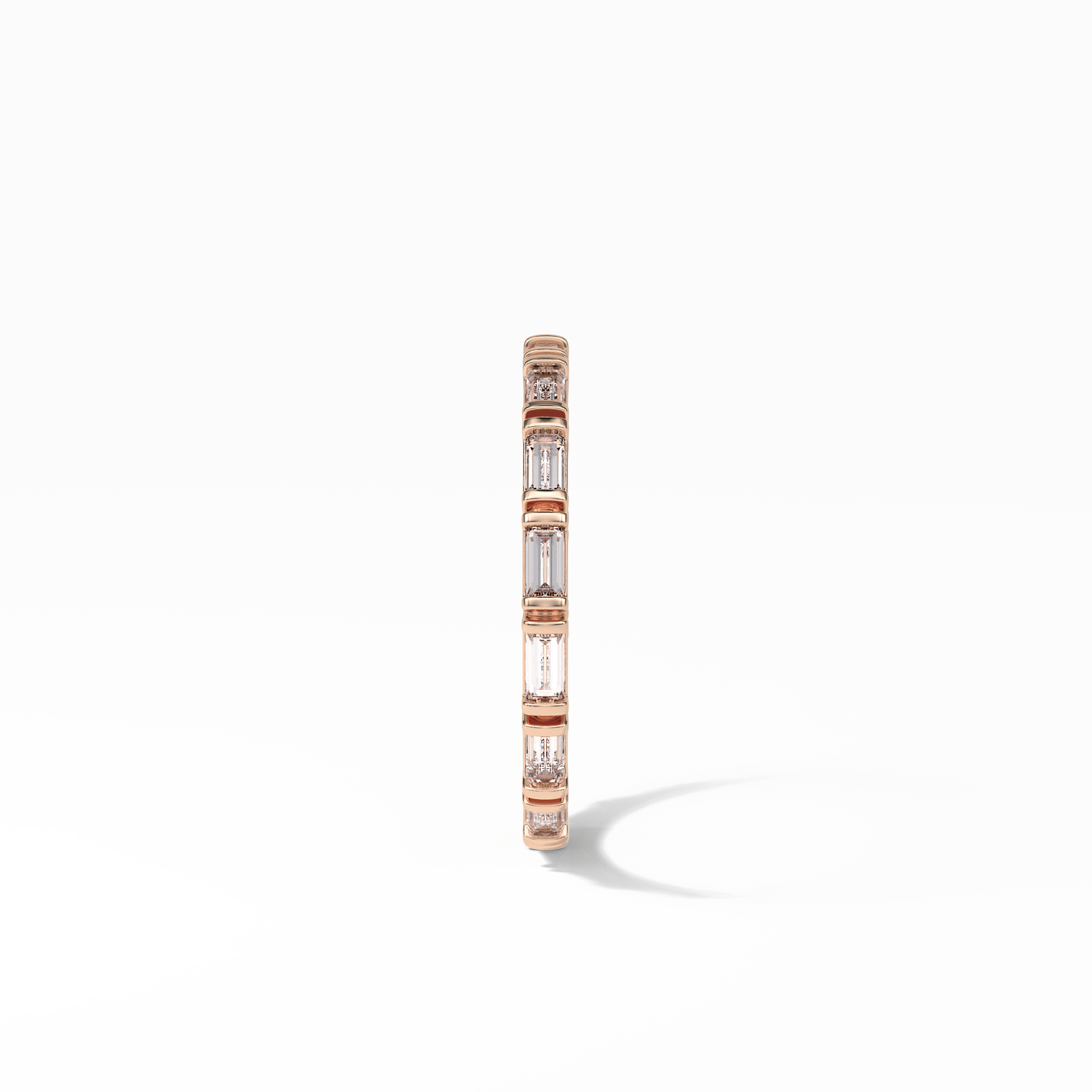 0.66 TCW Baguette Shaped Wedding Band 17