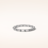0.66 Baguette Shaped Moissanite Half Eternity Wedding Band