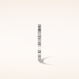 0.66 Baguette Shaped Moissanite Half Eternity Wedding Band