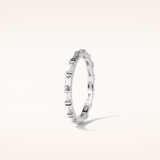 0.66 Baguette Shaped Moissanite Half Eternity Wedding Band
