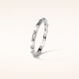 0.66 Baguette Shaped Moissanite Half Eternity Wedding Band