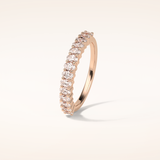 3.5 Oval Shaped Moissanite Half Eternity Wedding Band