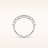 3.5 Oval Shaped Moissanite Half Eternity Wedding Band