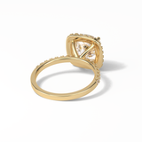 Cushion Pave & Halo Lab Grown Diamond Engagement Ring