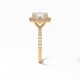 Cushion Pave & Halo Lab Grown Diamond Engagement Ring
