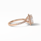 Cushion Pave & Halo Lab Grown Diamond Engagement Ring