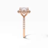 Cushion Pave & Halo Lab Grown Diamond Engagement Ring