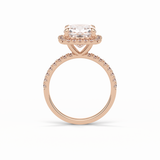 Cushion Pave & Halo Lab Grown Diamond Engagement Ring