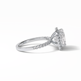 Cushion Pave & Halo Lab Grown Diamond Engagement Ring
