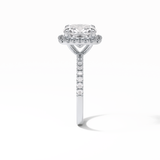 Cushion Pave & Halo Lab Grown Diamond Engagement Ring