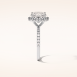 3 CT Cushion Shaped Halo & Pave Moissanite Engagement Ring