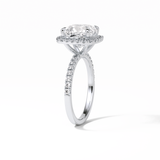Cushion Pave & Halo Lab Grown Diamond Engagement Ring