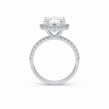 Cushion Pave & Halo Lab Grown Diamond Engagement Ring