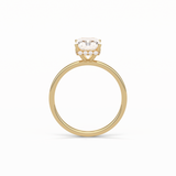 Radiant Hidden Halo Lab Grown Diamond Engagement Ring