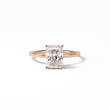 Radiant Hidden Halo Lab Grown Diamond Engagement Ring