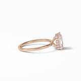 Radiant Hidden Halo Lab Grown Diamond Engagement Ring
