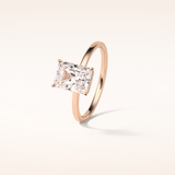 1.67 CT Radiant Shaped Hidden Halo Moissanite Engagement Ring