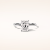 1.67 CT Radiant Shaped Hidden Halo Moissanite Engagement Ring