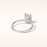 1.67 CT Radiant Shaped Hidden Halo Moissanite Engagement Ring