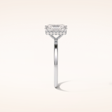 1.67 CT Radiant Shaped Hidden Halo Moissanite Engagement Ring