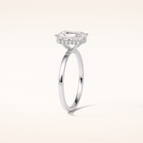 1.67 CT Radiant Shaped Hidden Halo Moissanite Engagement Ring