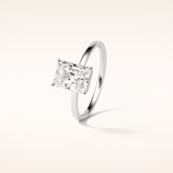 1.67 CT Radiant Shaped Hidden Halo Moissanite Engagement Ring